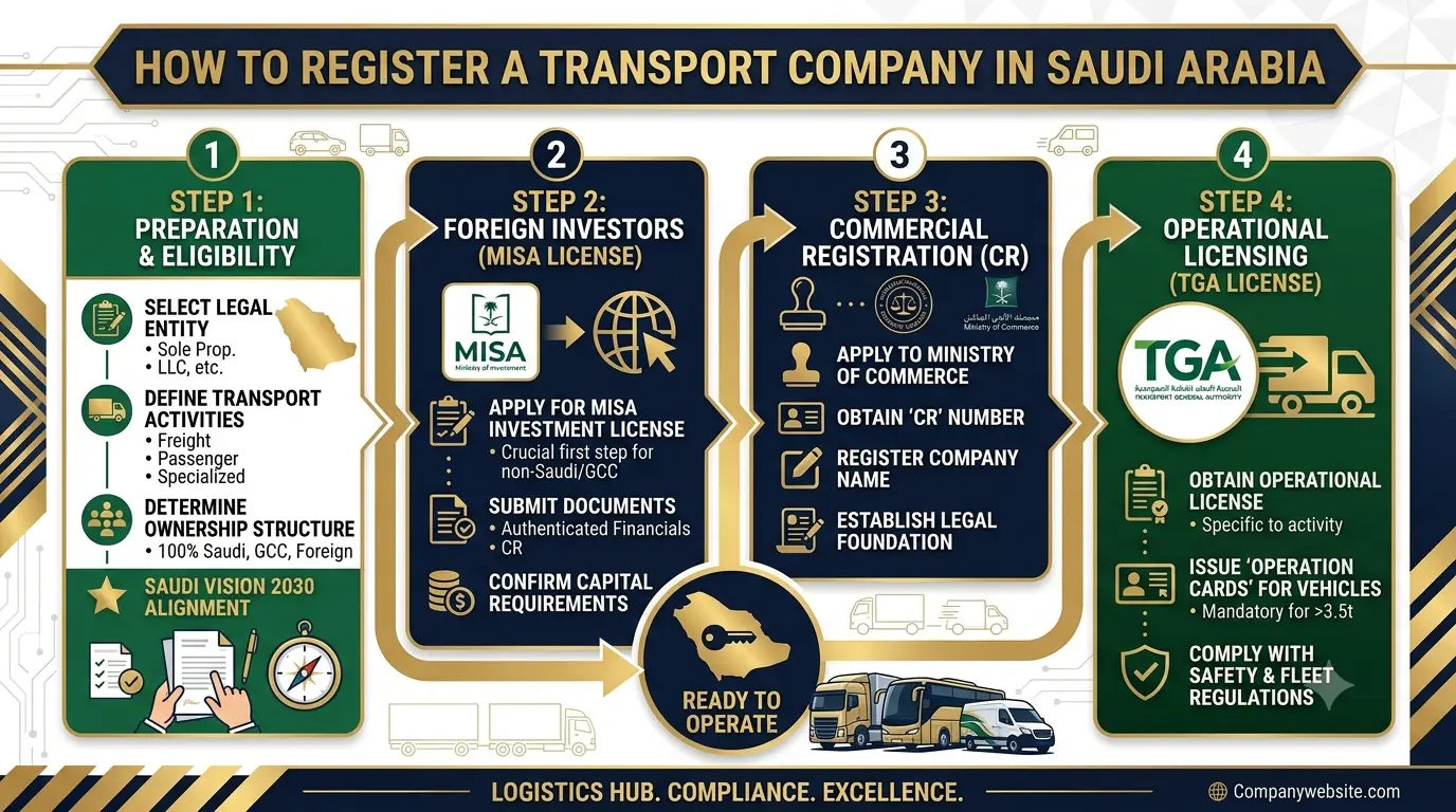 How to Register a Transport Company in Saudi Arabia